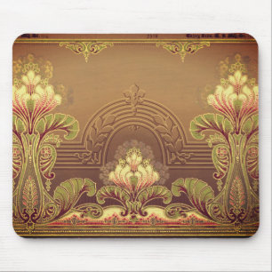 Victorian floral frieze elegant flower art nouveau mouse pad