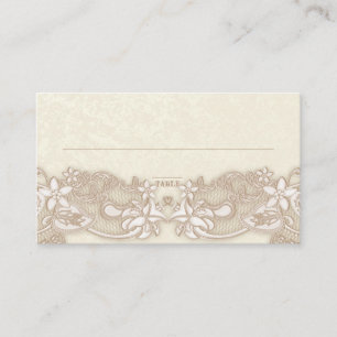 Victorian Floral Lace Design Place Card