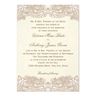 Lace Wedding Invitations Tropical Papers Victorian Fl Lace Design Wedding Card