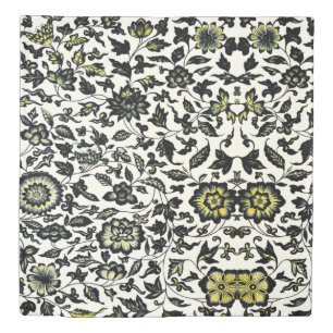 Victorian Floral Ornament Pattern Duvet Cover
