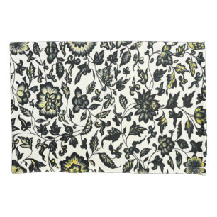 Victorian Floral Ornament Pattern Pillow Case