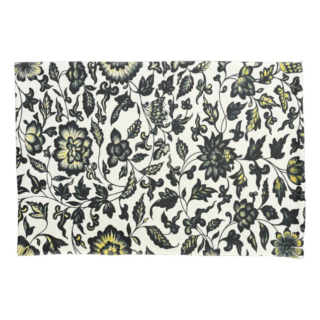 Victorian Floral Ornament Pattern Pillow Case (Front)