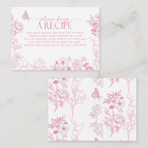 Victorian Floral Please Bring A Recipe Enclosure Card