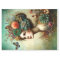 Victorian Floral Portrait Antique Decoupage Rustic
