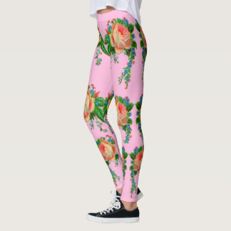 Victorian floral print leggings