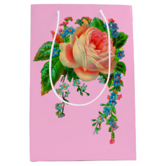 Victorian floral print medium gift bag