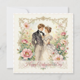 Victorian Floral Romance – Valentine’s Day Card