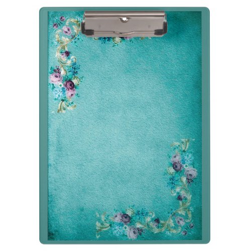 Victorian floral rose flowers elegant clipboard