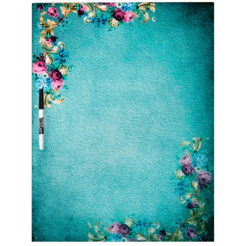 Victorian floral rose flowers elegant  dry erase board