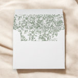 Victorian Floral Sage Green French Wedding Envelope<br><div class="desc">Elevate your wedding stationery with a Victorian floral dusty blue French-inspired envelope. Featuring intricate floral detailing and a soft dusty blue hue, this envelope exudes timeless elegance and romantic charm. Perfect for couples seeking a refined and sophisticated aesthetic, the design reflects the grace of Victorian-era style with a modern French...</div>