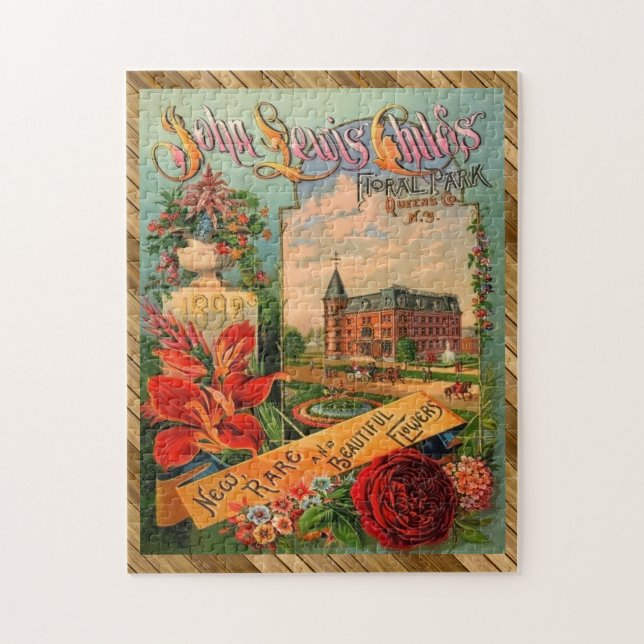Victorian Floral Seed Packet 1892 RARE COLLECTION Jigsaw Puzzle (Vertical)
