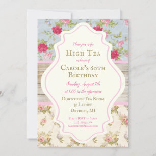 Victorian Floral Shabby Chic Party Invitation