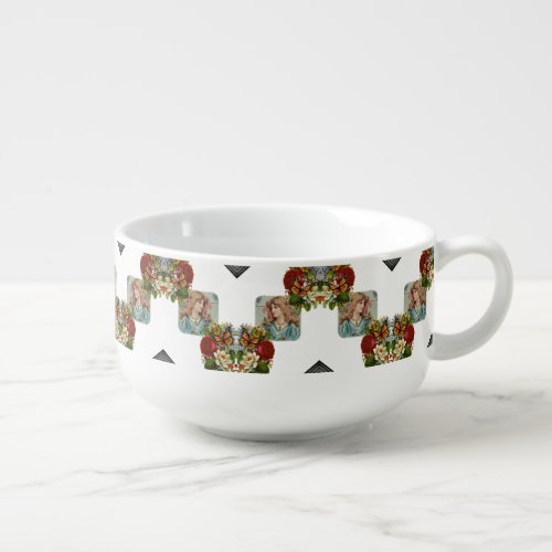 Victorian Floral Soup Mug