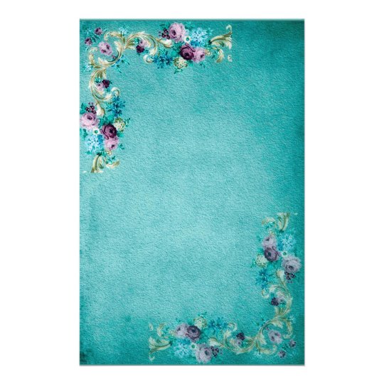 Victorian floral stationery