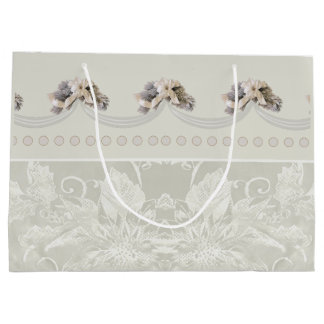 Victorian Floral Tapestry in Taupe Gift Bag
