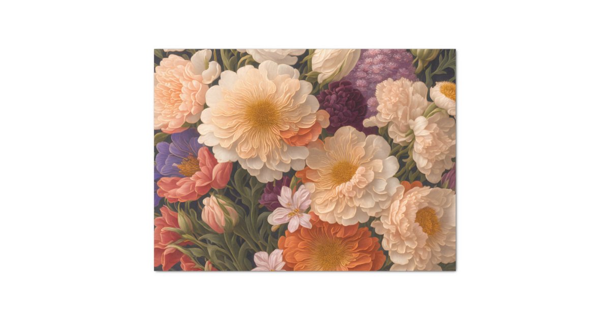 Victorian Floral Tissue Paper Zazzle