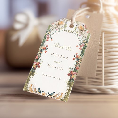 Victorian Floral Wedding Thank You Gift Tags