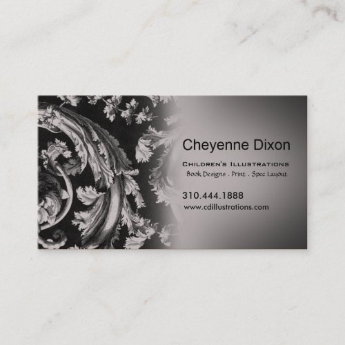 Victorian Flourish custom designer business card