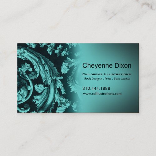 Victorian Flourish custom designer business card
