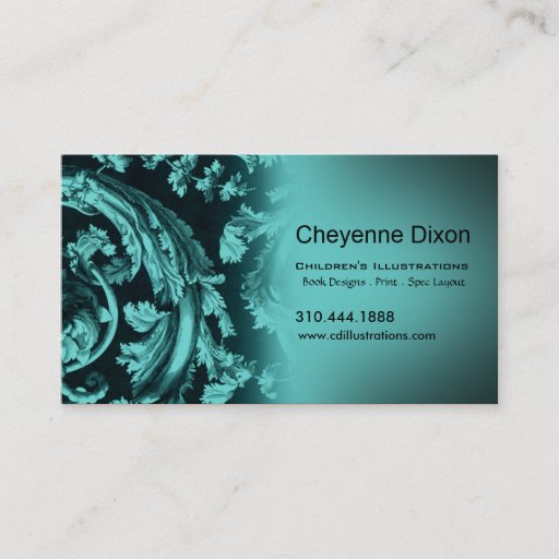 Customizable Victorian Flourish custom designer business card