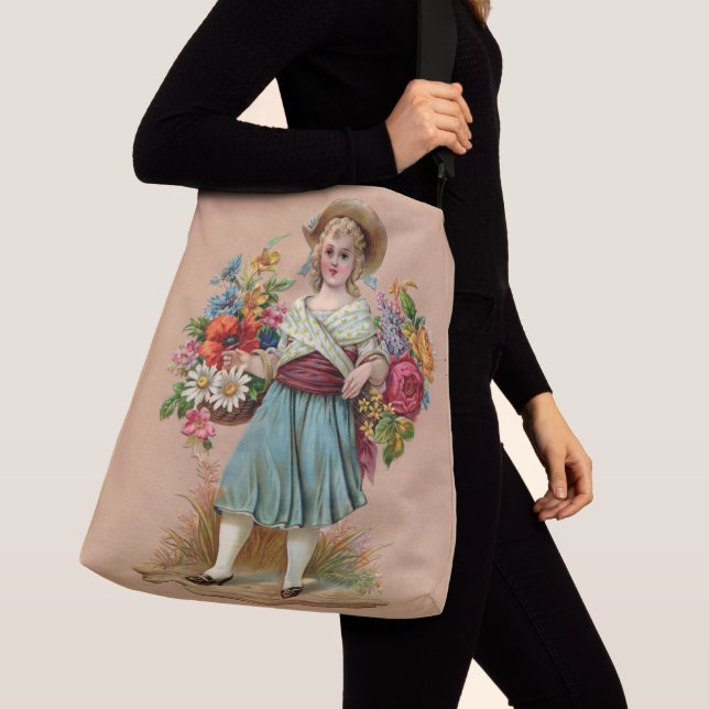 Victorian flower girl crossbody bag (Close Up)