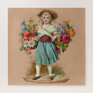 Victorian flower girl jigsaw puzzle