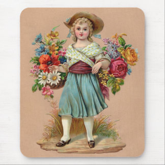 Victorian flower girl mouse pad