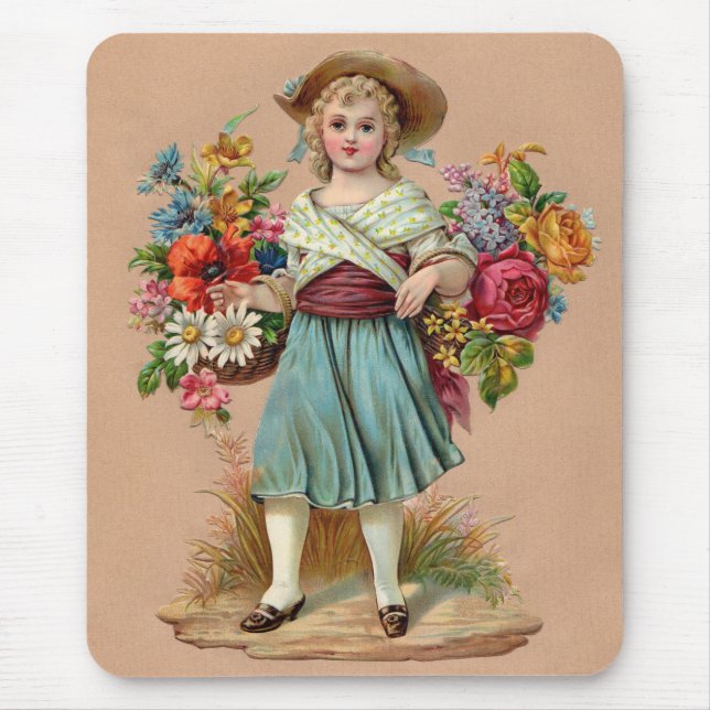 Victorian flower girl mouse pad (Front)