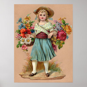 Victorian flower girl  poster