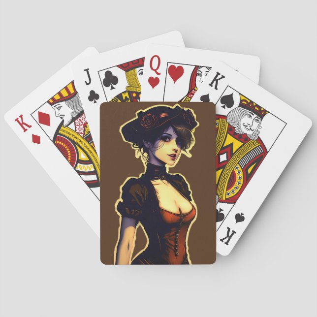 Victorian Flower Seller Poker Cards (Back)