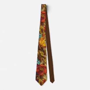 Victorian flower vintage floral pattern elegant neck tie