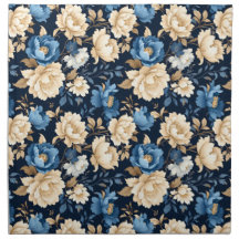 Victorian Flowers Blue