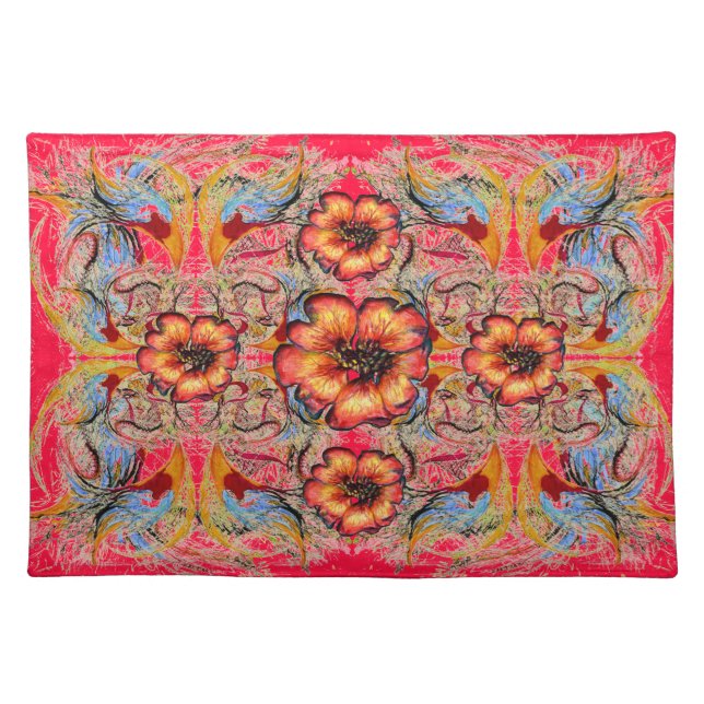 Victorian Flowers by Alexandra Cook Cloth Placemat (Front)