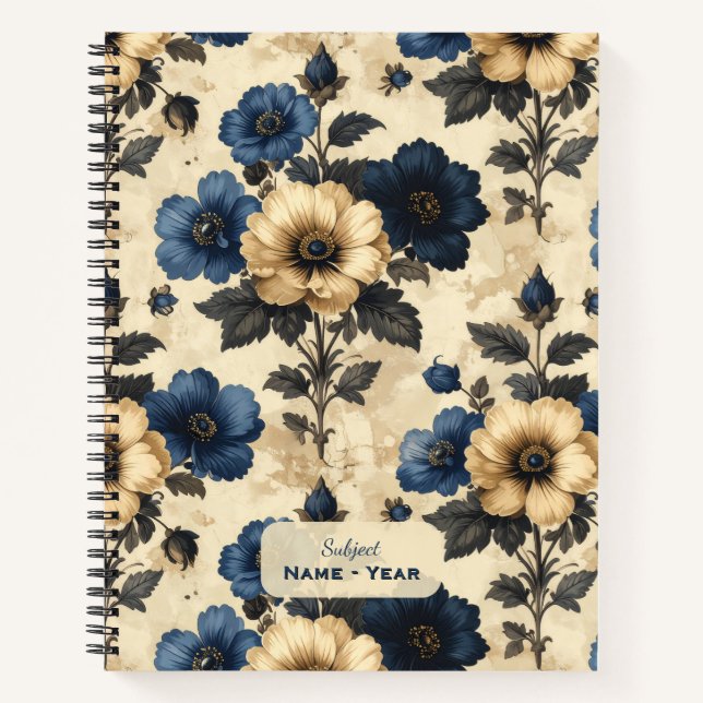 Victorian Flowers Planner Notebook (Front)