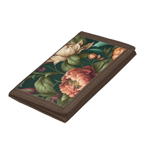 Victorian Flowers  Trifold Wallet