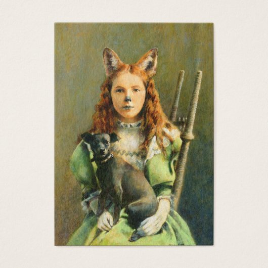 Victorian Fox Girl ACEO Buisness Card (Front)