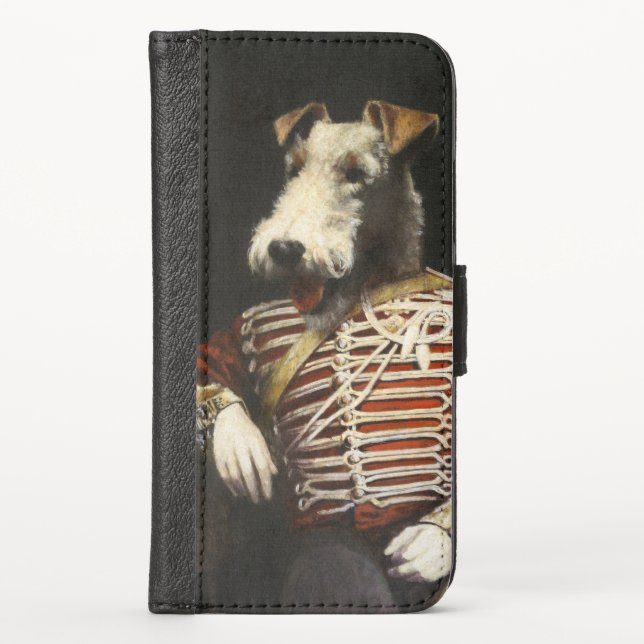 Victorian Fox Terrier iPhone X Wallet (Front)