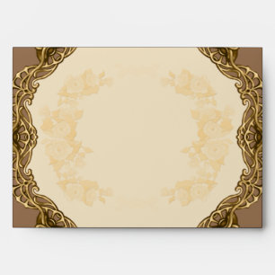 Victorian Frame in Gold Wedding Envelope