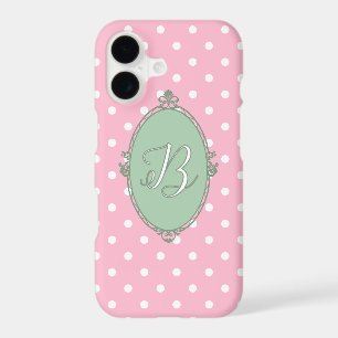 Victorian Frame Rococo and Polka Dots Pink Girly iPhone 17 Case