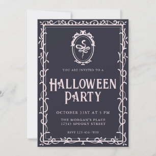 Victorian Frame Serpent Halloween Party Invitation