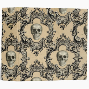 Victorian Framework Skulls Goth Skeleton Gothic 3 Ring Binder