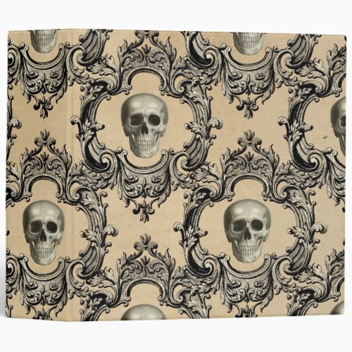 Victorian Framework Skulls Goth Skeleton Gothic 3 Ring Binder