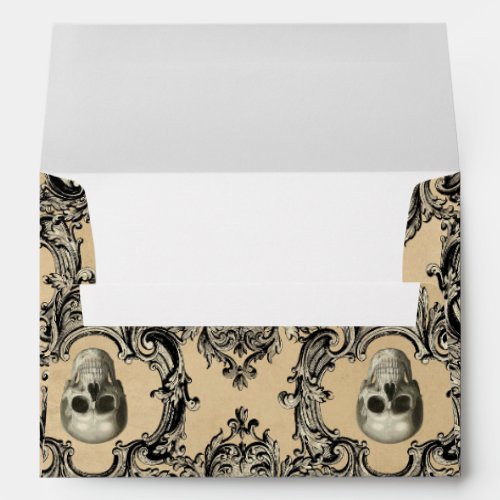 Victorian Framework Skulls Goth Skeleton Gothic Envelope