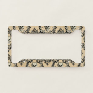 Victorian Framework Skulls Goth Skeleton Gothic License Plate Frame