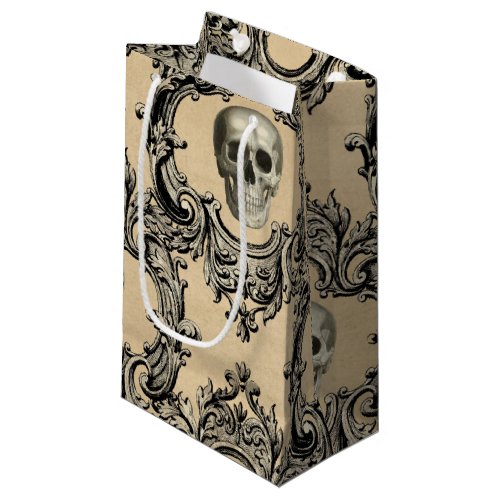 Victorian Framework Skulls Goth Skeleton Gothic Small Gift Bag