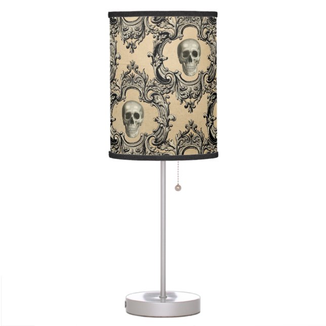 Victorian Framework Skulls Goth Skeleton Gothic Table Lamp Zazzle