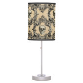 Victorian Framework Skulls Goth Skeleton Gothic Table Lamp (Front)