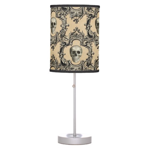 Victorian Framework Skulls Goth Skeleton Gothic Table Lamp