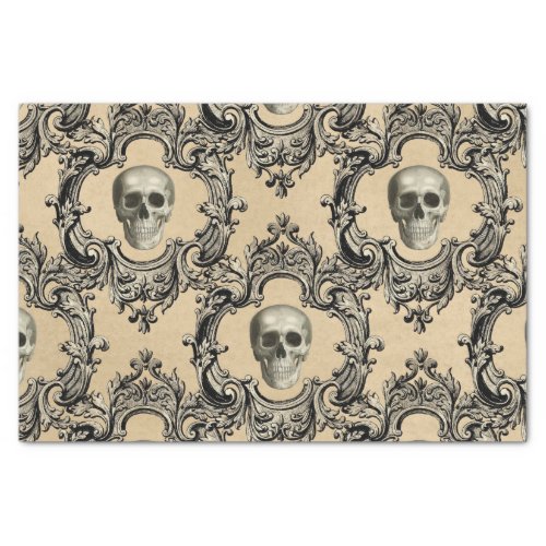 Victorian Framework Skulls Goth Skeleton Gothic Tissue Paper