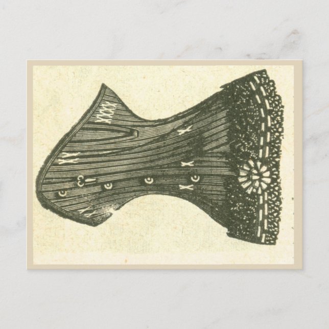 Victorian French corset from 1890 Paris catalog Postcard (Front)